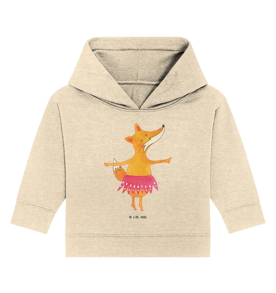 Organic Baby Hoodie Fox ballerina Baby Pullover, Baby Kapuzenshirt, Baby Kapuzensweatshirt, Baby Hoodie, Fuchs, Fuchs Spruch, Party, Geburtstag, Tänzerin, Einladung, Ballerina, Füchsin, Tanzen, Ballett, Füchse