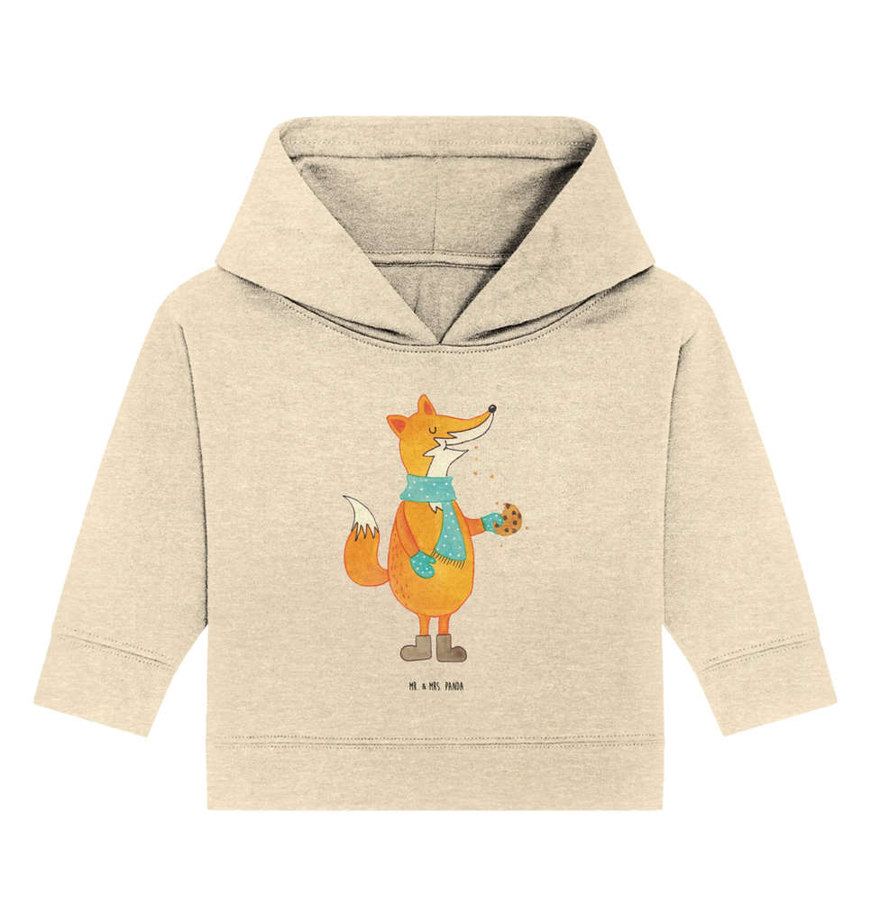 Organiczna bluza z kapturem dla niemowląt lis ciasteczko Baby Kapuzenshirt, Baby Kapuzensweatshirt, Baby Hoodie, Baby Pullover, Fuchs, Winter, Liebe, Füchse, Backen Spruch, Plätzchen, Kekse, Weihnachtszeit, Küche Deko