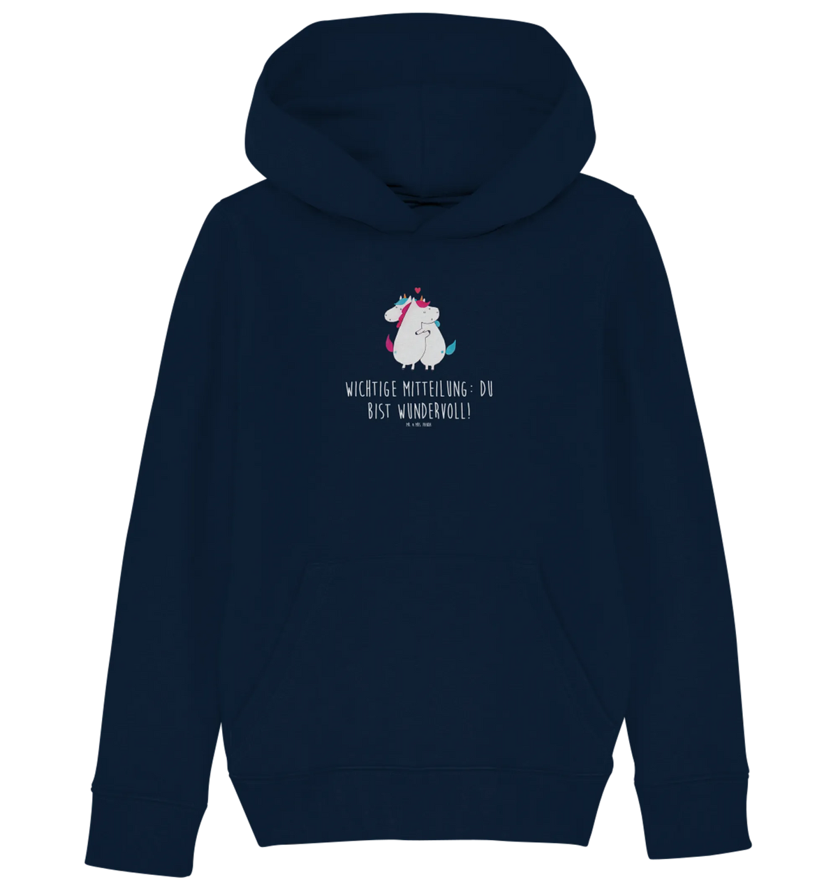 Organic Kids Hoodie unicorn communication present, valentine's day, witty, gift, marriage, saying, Thank you