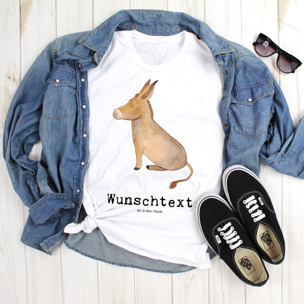 Personalisiertes T-Shirt Esel T-Shirt, Shirt, Tshirt, Lustiges T-Shirt, T-Shirt mit Spruch, Party, Junggesellenabschied, Jubiläum, Geburstag, Herrn, Damen, Männer, Frauen, Schlafshirt, Nachthemd, Sprüche, Tiermotive, Gute Laune, lustige Sprüche, Tiere, Esel, Weisheit, Lebensmut, Lebensglück, Ziel, Lebensziel, Mut, erfolg, tapferkeit, positive gedanken, zuversicht