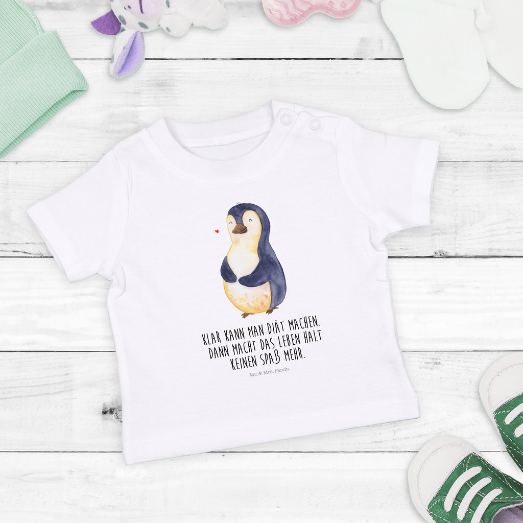 Organic Baby Shirt Pinguin Diät Baby T-Shirt, Jungen Baby T-Shirt, Mädchen Baby T-Shirt, Shirt, Pinguin, Pinguine, Diät, Abnehmen, Abspecken, Gewicht, Motivation, Selbstliebe, Körperliebe, Selbstrespekt