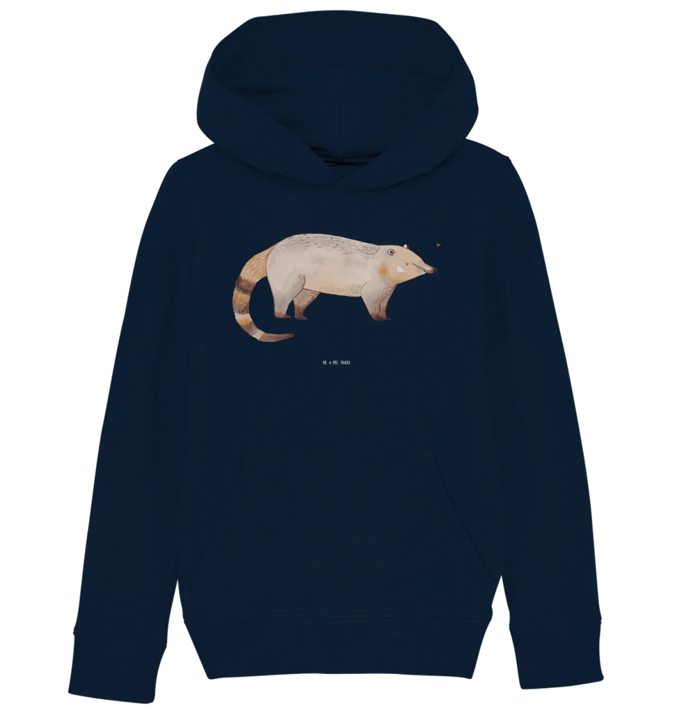 Organic Kids Hoodie Coati small animals, cute, funny, cute animal motives, hand drawn, small world, funny sayings, good mood, happy, gifts, gift ideas, special gifts, animal lover, card, Nose bear, trunk bear, bear, nose bear