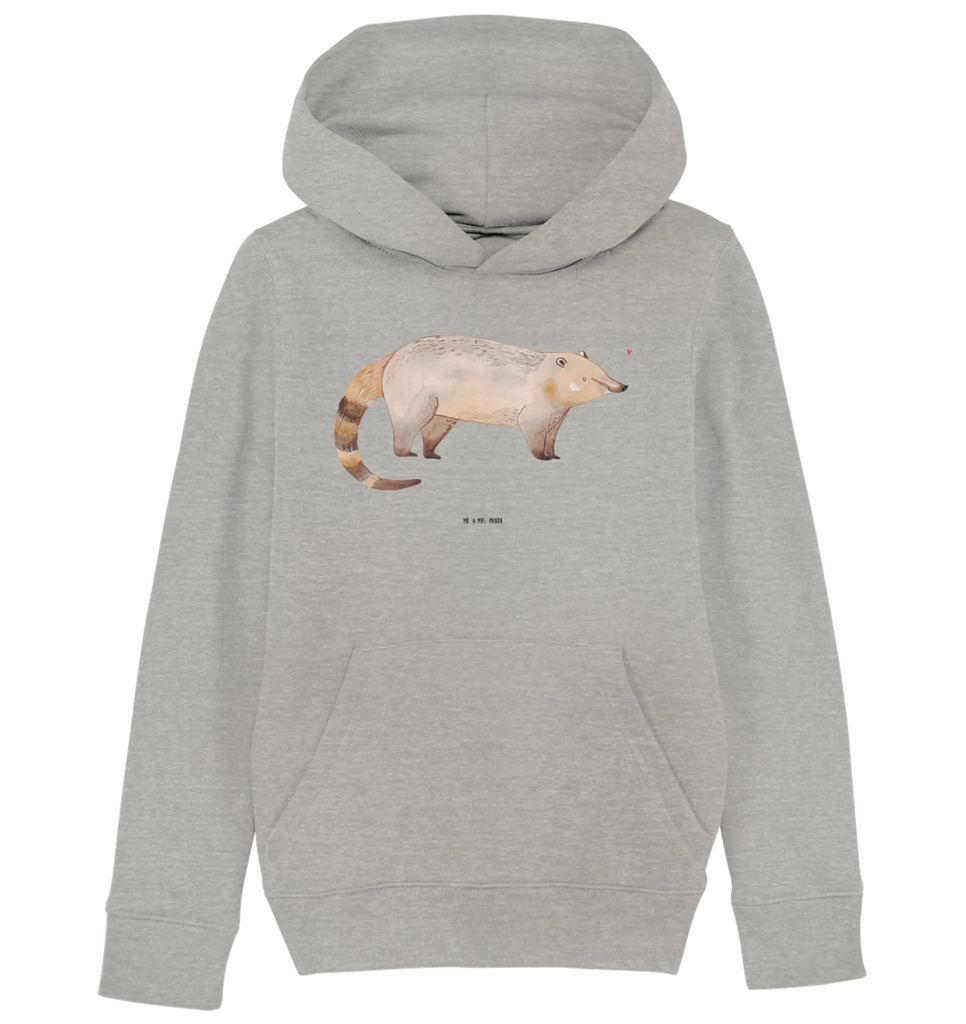 Organic Kids Hoodie Coati small animals, cute, funny, cute animal motives, hand drawn, small world, funny sayings, good mood, happy, gifts, gift ideas, special gifts, animal lover, card, Nose bear, trunk bear, bear, nose bear