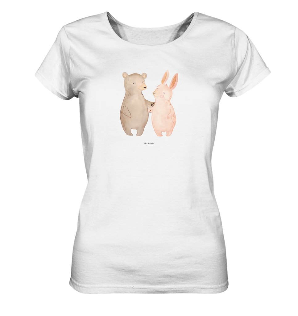 Women's Shirt bear and rabbit Embrace Rundhals-Shirt Damen, T-Shirt Damen, Blumenprint Shirt Damen, Jerseyshirt Damen, Langarmshirt Damen, Kurzarmshirt Damen, Off-Shoulder Shirt Damen, Freizeitshirt Damen, Funktionsshirt Damen, Fitnessshirt Damen, Sportshirt Damen, Casual Shirt Damen, Tanktop Damen, Baumwollshirt Damen, Shirt Mit Spruch Damen, Tunika Shirt Damen, Damen T-Shirt, Henley Shirt Damen, Shirt Damen, Leinenshirt Damen, Shirt Mit Motiv Damen, Oversize Shirt Damen, Seidentop Damen, Poloshirt Damen, Longsleeve Damen, Gestreiftes Shirt Damen, Unifarbenes Shirt Damen, Midishirt Damen, V-Neck Shirt Damen, Chiffonshirt Damen, Slim Fit Shirt Damen, Seidenshirt Damen, Figurnahes Shirt Damen, Basic Shirt Damen, Shirt Mit Vokuhila-Schnitt Damen, Damenshirt, Spaghettiträger-Shirt Damen, Bedrucktes Shirt Damen, Shirt Mit Spitze Damen, Denimshirt Damen, Shirt Kleid Damen, Carmen-Shirt Damen, Longshirt Damen, Blusenshirt Damen, Gepunktetes Shirt Damen, Shirt Mit Print Damen, Wickelshirt Damen, Liebe, Partner, Freund, Freundin, Ehemann, Ehefrau, Heiraten, Verlobung, Heiratsantrag, Liebesgeschenk, Jahrestag, Hocheitstag, Freunde, Bär, bester Freund, Bärchen, Hase, best friends