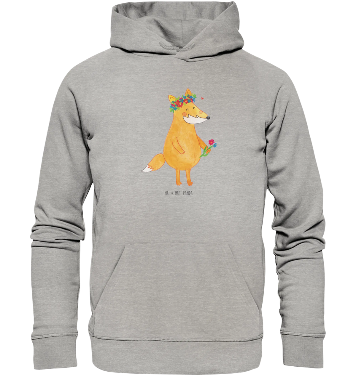 Organiczna bluza z kapturem lis Kwiaty Lis