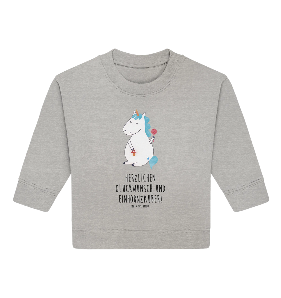 Organic Baby Pullover unicorn infant Baby Sweatshirt, Baby Bullover, Einhorn Deko, Einhörner, Einhorn, Unicorn, Geburtstag, Baby, Kind, Nachwuchs, Party, Eltern, Mutter, Erstes Kind, Schnuller, Babyglück, Geburt