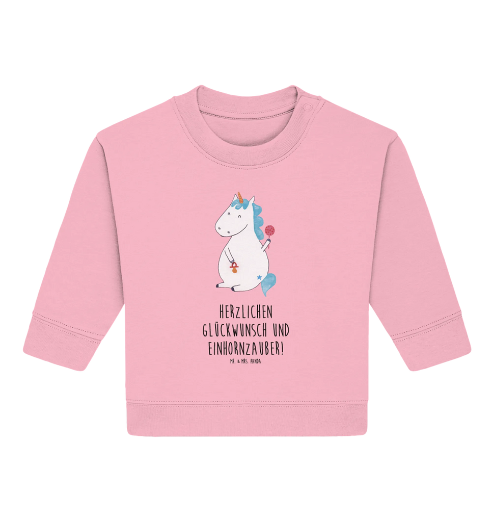 Organic Baby Pullover unicorn infant Baby Sweatshirt, Baby Bullover, Einhorn Deko, Einhörner, Einhorn, Unicorn, Geburtstag, Baby, Kind, Nachwuchs, Party, Eltern, Mutter, Erstes Kind, Schnuller, Babyglück, Geburt