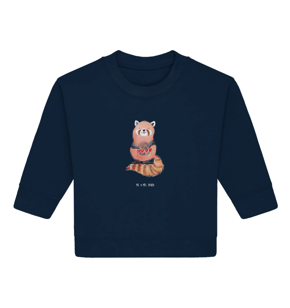 Organic Baby Pullover red panda Baby Sweatshirt, Baby Bullover, Tiermotive, Gute Laune, lustige Sprüche, Tiere, Herz, Liebe, Lieblingsmensch, Rot, Liebling, Panda