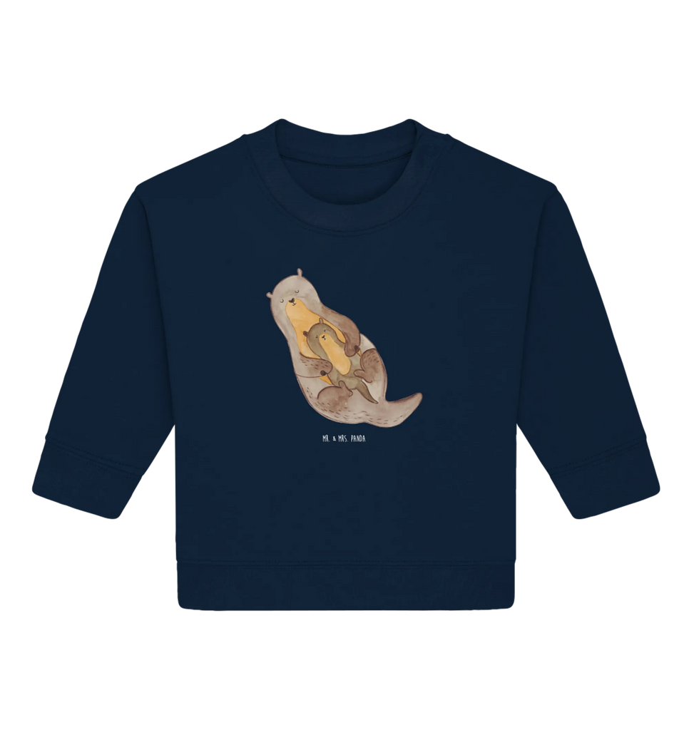 Organiczny sweter dla niemowląt wydra dziecko Baby Bullover, Baby Sweatshirt, Seeotter, Otter, Fischotter, Otter Seeotter See Otter