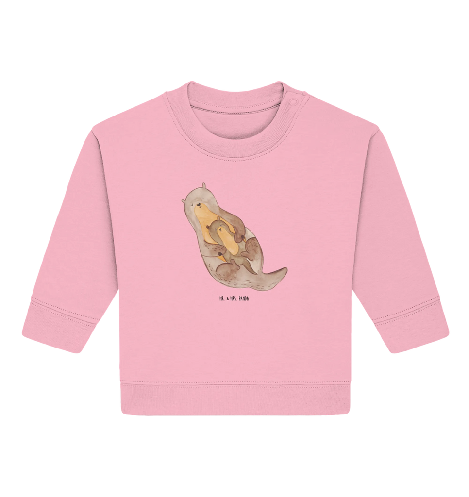Organiczny sweter dla niemowląt wydra dziecko Baby Bullover, Baby Sweatshirt, Seeotter, Otter, Fischotter, Otter Seeotter See Otter
