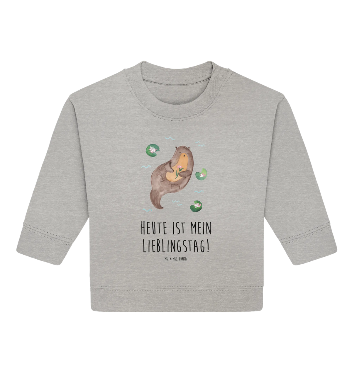 Organic Baby Pullover Otter Seerose Baby Bullover, Otter, Fischotter, Seeotter, Otter Seeotter See Otter