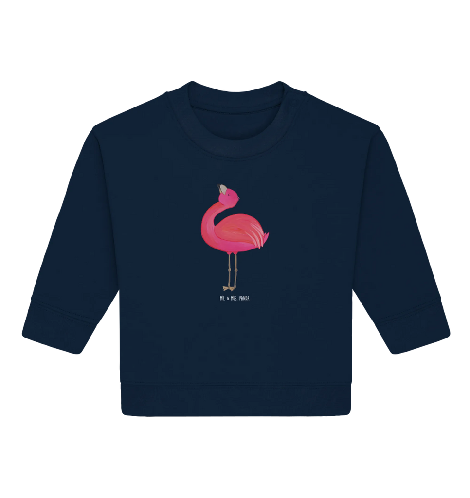 Organiczny sweter dla niemowląt Flamingo Duma Baby Bullover, Baby Sweatshirt, Flamingo, Selbstakzeptanz, Schwester, Stolz, Selbstliebe, Mama, Freundin, Beste Freundin, Freude, Tochter