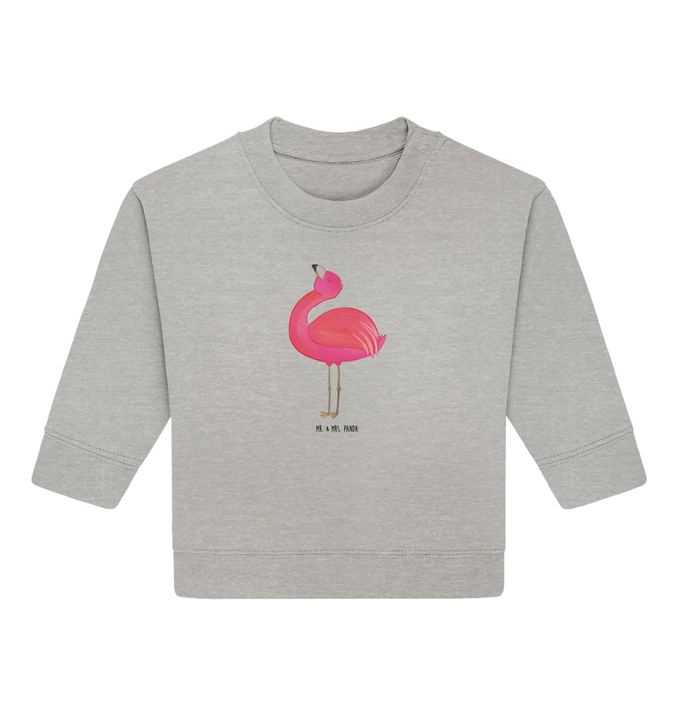 Organiczny sweter dla niemowląt Flamingo Duma Baby Bullover, Baby Sweatshirt, Flamingo, Selbstakzeptanz, Schwester, Stolz, Selbstliebe, Mama, Freundin, Beste Freundin, Freude, Tochter