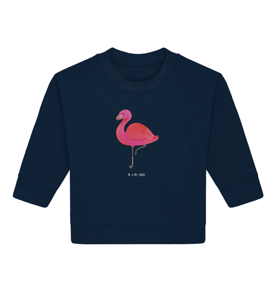 Organic Baby Pullover Flamingo Classic Baby Sweatshirt, Baby Bullover, Flamingo, Stolz, Spruch, Einzigartig, Ich, Tochter, Geschwister, Außenseiter, Freundin, Sohn, für Mich, Selbstliebe, Freundinnen