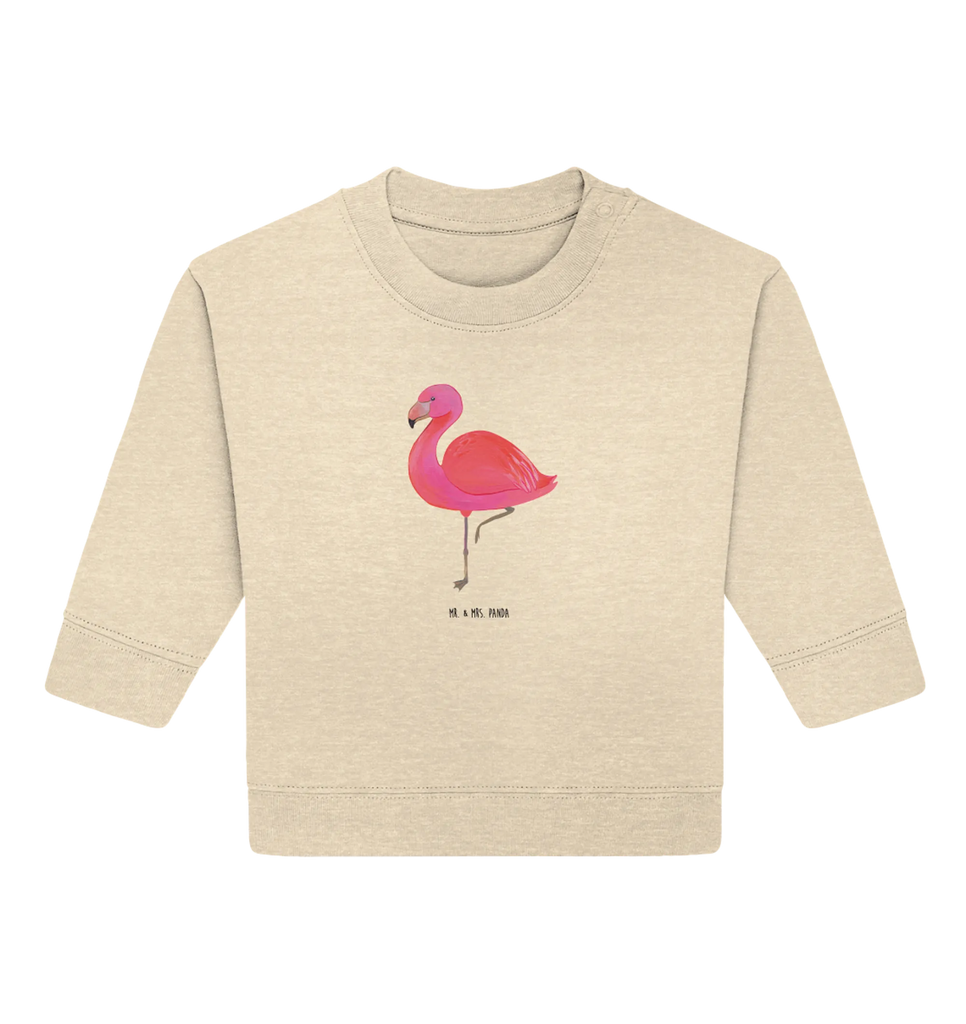 Organic Baby Pullover Flamingo Classic Baby Sweatshirt, Baby Bullover, Flamingo, Stolz, Spruch, Einzigartig, Ich, Tochter, Geschwister, Außenseiter, Freundin, Sohn, für Mich, Selbstliebe, Freundinnen