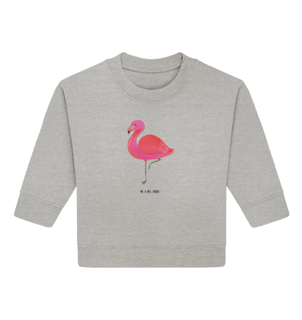 Organic Baby Pullover Flamingo Classic Baby Sweatshirt, Baby Bullover, Flamingo, Stolz, Spruch, Einzigartig, Ich, Tochter, Geschwister, Außenseiter, Freundin, Sohn, für Mich, Selbstliebe, Freundinnen