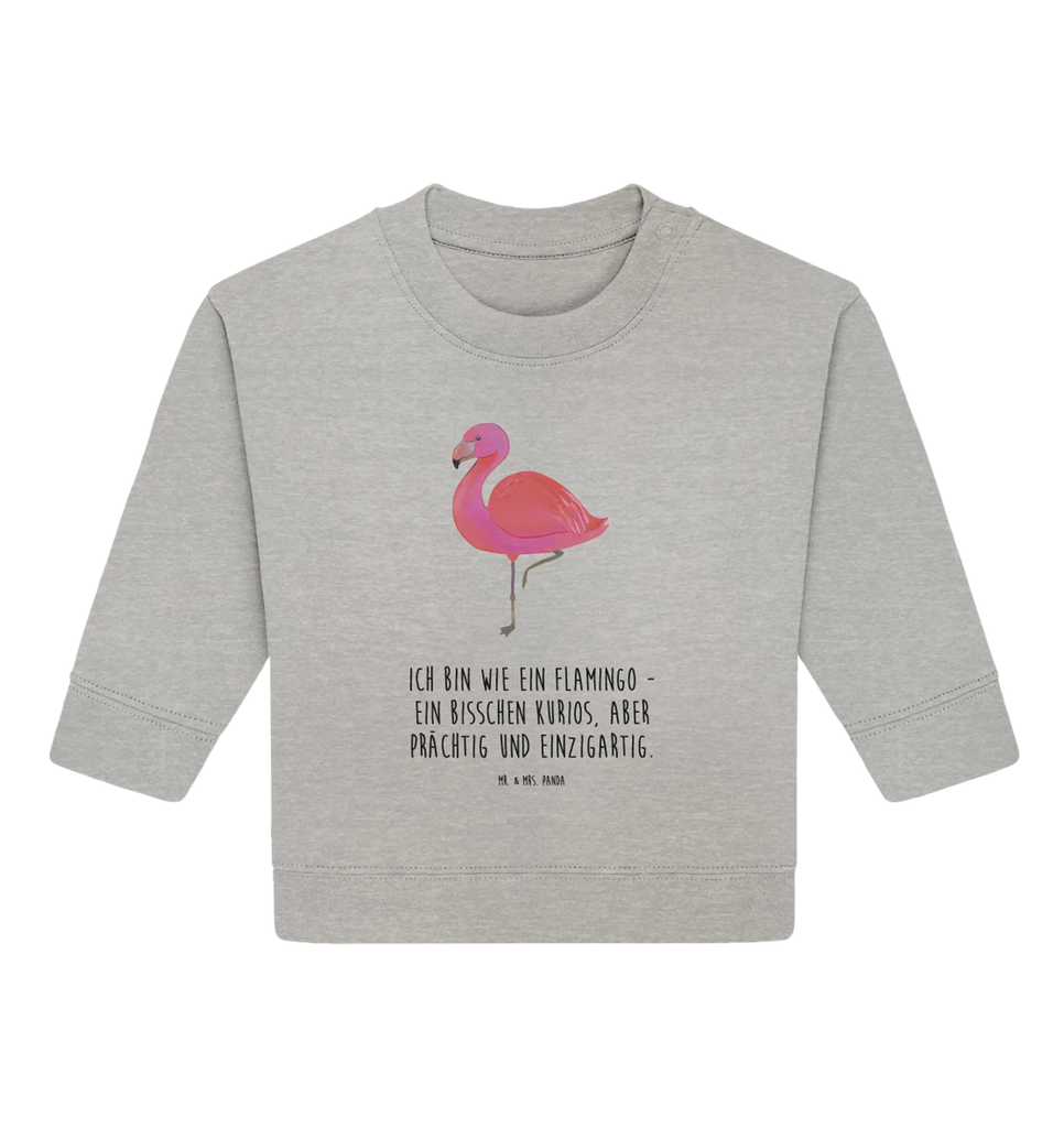 Organic Baby Pullover Flamingo Classic Baby Sweatshirt, Baby Bullover, Flamingo, Stolz, Spruch, Einzigartig, Ich, Tochter, Geschwister, Außenseiter, Freundin, Sohn, für Mich, Selbstliebe, Freundinnen