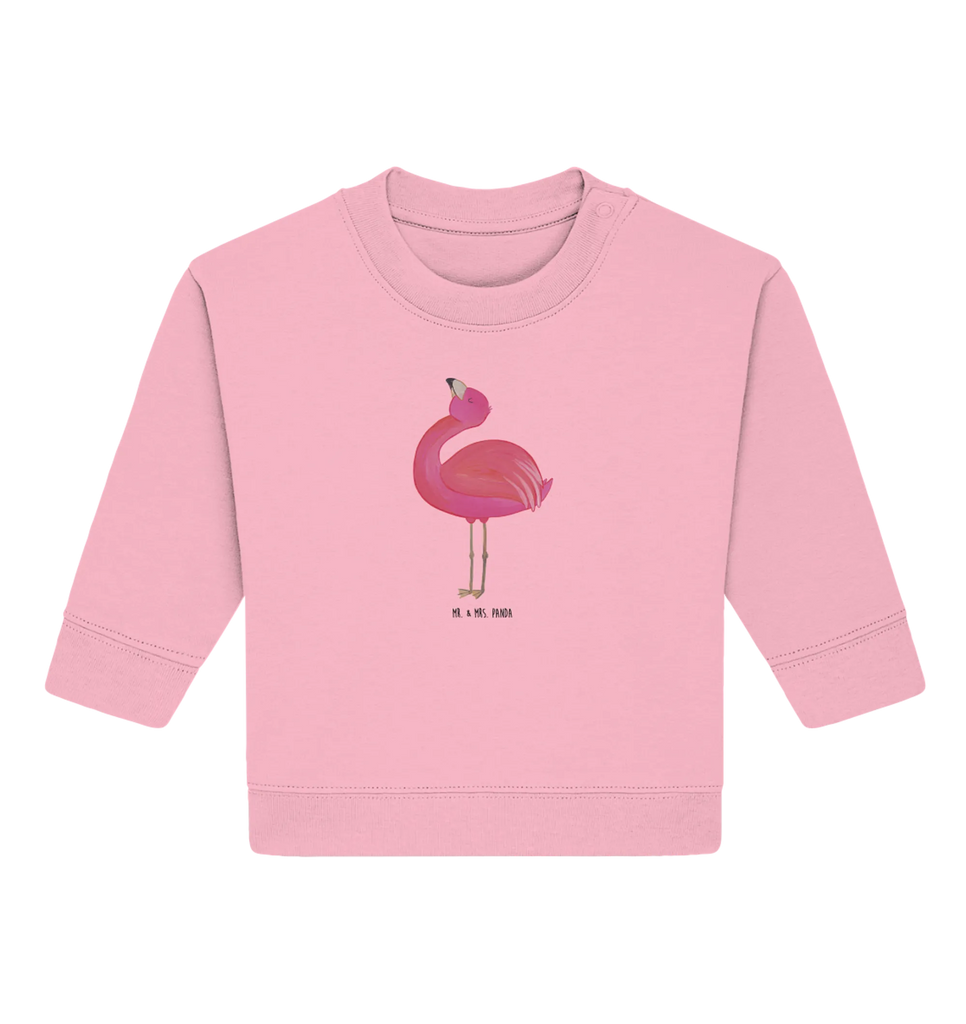 Organiczny sweter dla niemowląt Flamingo Duma Baby Bullover, Baby Sweatshirt, Flamingo, Selbstakzeptanz, Schwester, Stolz, Selbstliebe, Mama, Freundin, Beste Freundin, Freude, Tochter