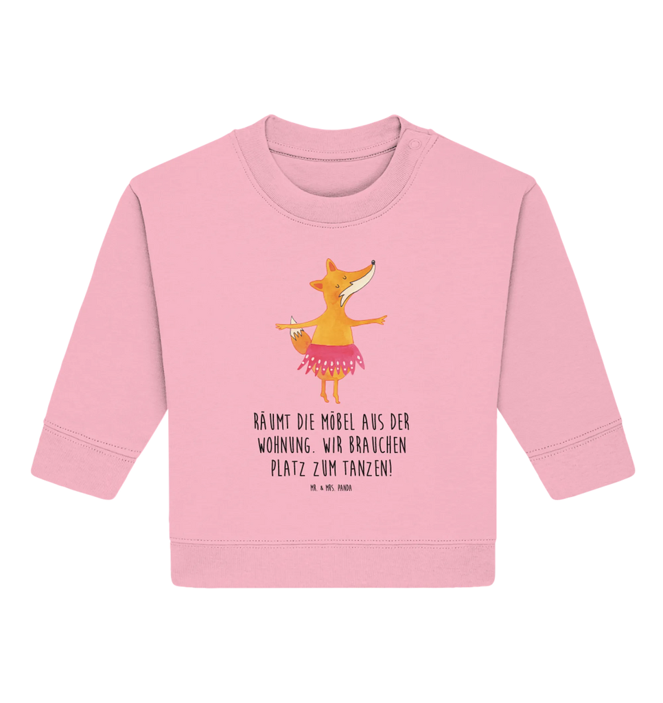 Organic Baby Pullover Fuchs Ballerina Baby Bullover, Baby Sweatshirt, Fuchs, Fuchs Spruch, Ballett, Einladung, Geburtstag, Party, Tanzen, Ballerina, Füchse, Tänzerin, Füchsin