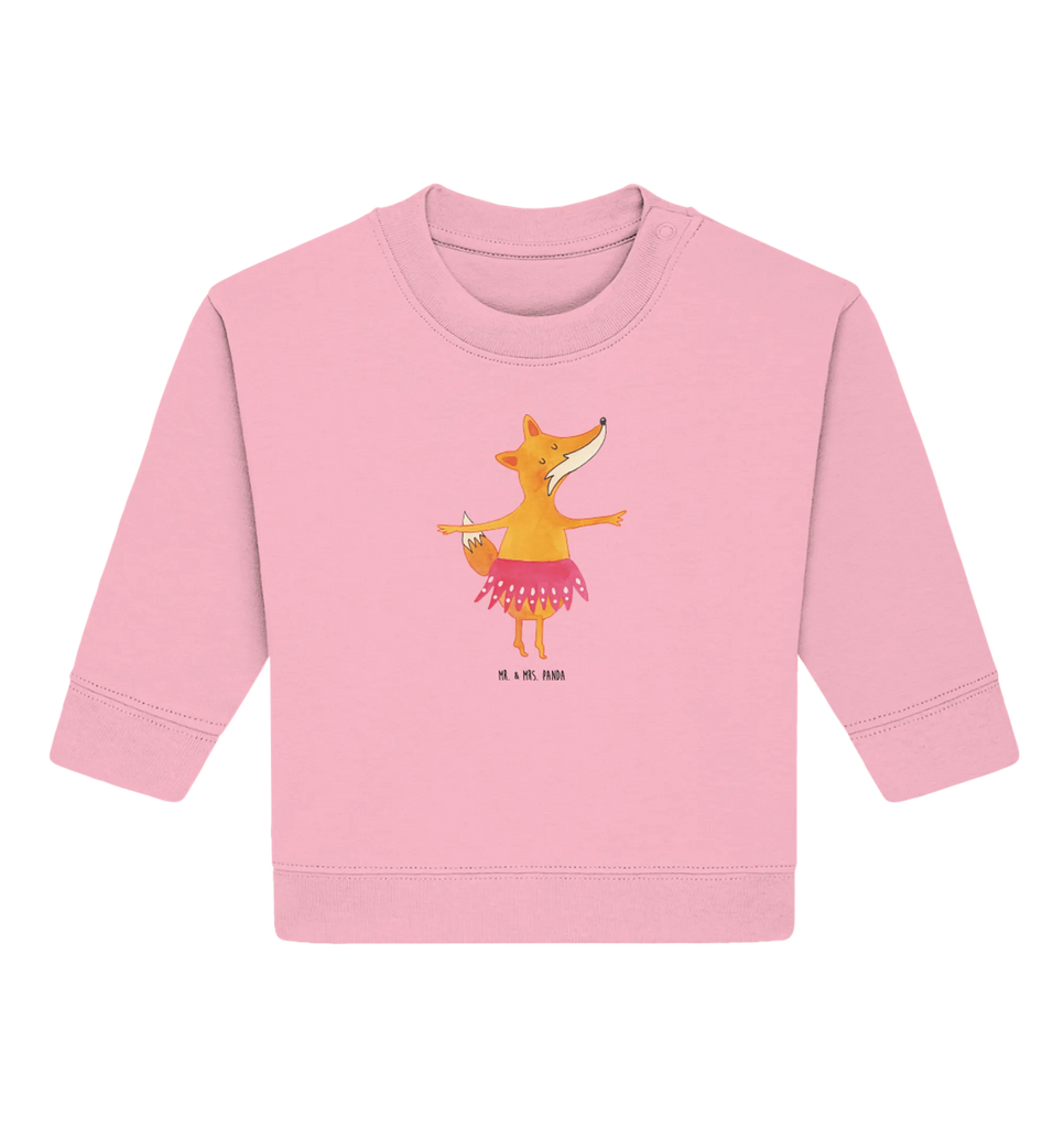 Organic Baby Pullover Fuchs Ballerina Baby Bullover, Baby Sweatshirt, Fuchs, Fuchs Spruch, Ballett, Einladung, Geburtstag, Party, Tanzen, Ballerina, Füchse, Tänzerin, Füchsin