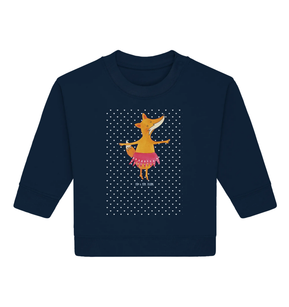 Organic Baby Pullover Fuchs Ballerina Baby Bullover, Baby Sweatshirt, Fuchs, Fuchs Spruch, Ballett, Einladung, Geburtstag, Party, Tanzen, Ballerina, Füchse, Tänzerin, Füchsin