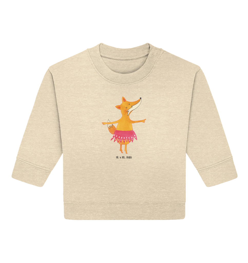 Organic Baby Pullover Fuchs Ballerina Baby Bullover, Baby Sweatshirt, Fuchs, Fuchs Spruch, Ballett, Einladung, Geburtstag, Party, Tanzen, Ballerina, Füchse, Tänzerin, Füchsin