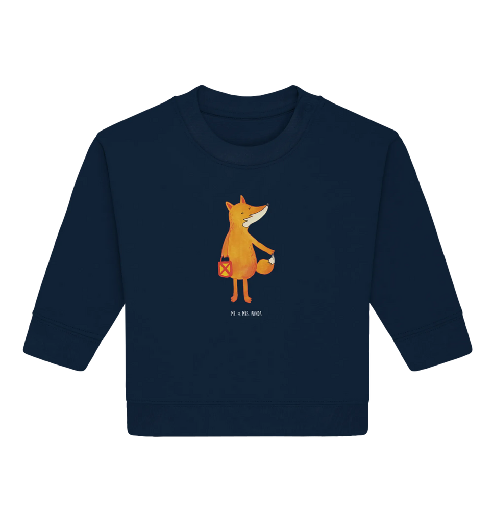 Organiczny sweter dla niemowląt lis latarnia Baby Bullover, Baby Sweatshirt, Fuchs, Spruch Trösten, Liebeskummer Spruch, Sankt Martin, Füchse, Laterne, Cäsar Otto Hugo Flaischlen, Laternenumzug, Aufmuntern