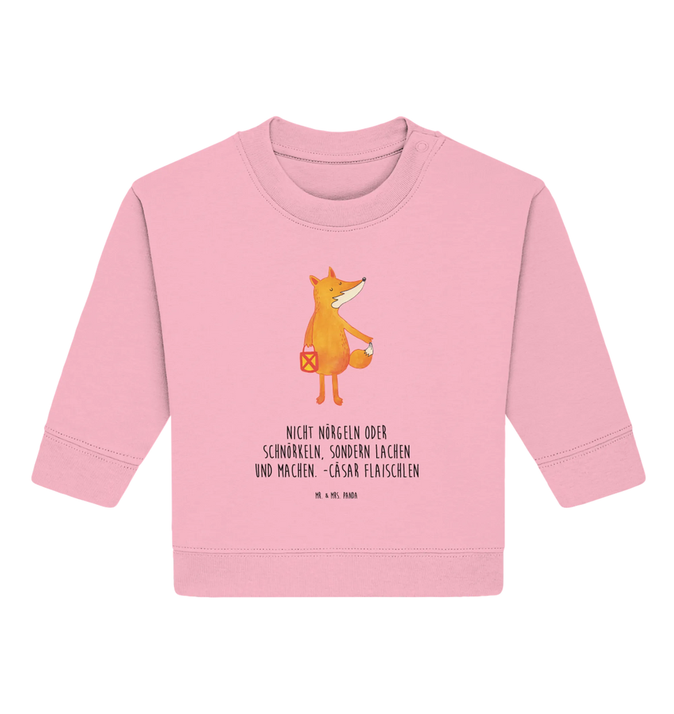 Organiczny sweter dla niemowląt lis latarnia Baby Bullover, Baby Sweatshirt, Fuchs, Spruch Trösten, Liebeskummer Spruch, Sankt Martin, Füchse, Laterne, Cäsar Otto Hugo Flaischlen, Laternenumzug, Aufmuntern