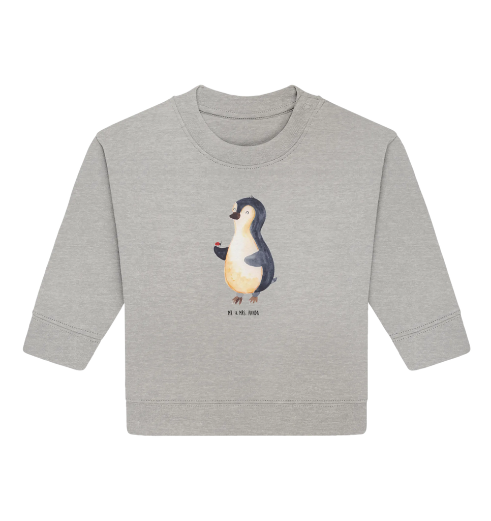 Organic Baby Pullover Pinguin Marienkäfer Baby Bullover, Baby Sweatshirt, Pinguin, Lebensfreude, Glück, Wunder, Pinguine, Marienkäfer, Liebe, Freude