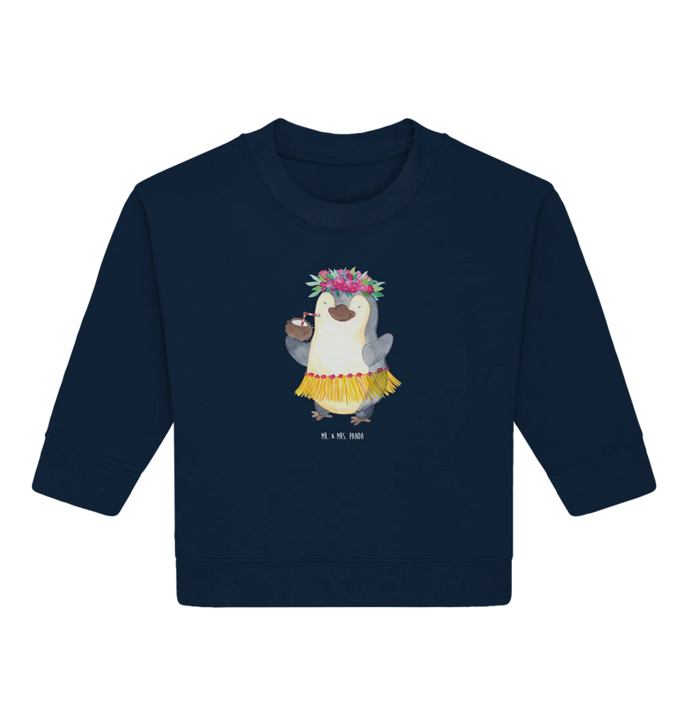 Organic Baby Pullover Pinguin Kokosnuss Baby Bullover, Baby Sweatshirt, Pinguin, Pinguine, Aloha, Hawaii, Urlaub, Kokosnuss