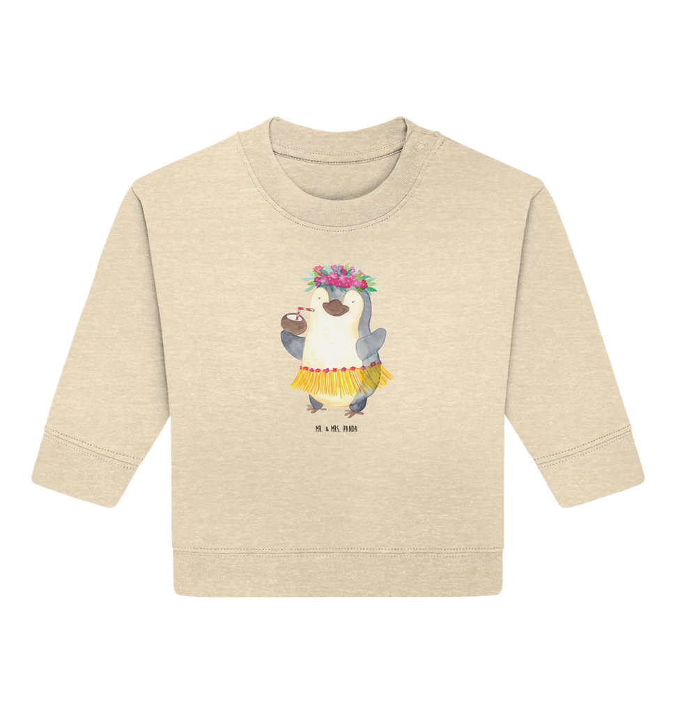 Organic Baby Pullover Pinguin Kokosnuss Baby Bullover, Baby Sweatshirt, Pinguin, Pinguine, Aloha, Hawaii, Urlaub, Kokosnuss