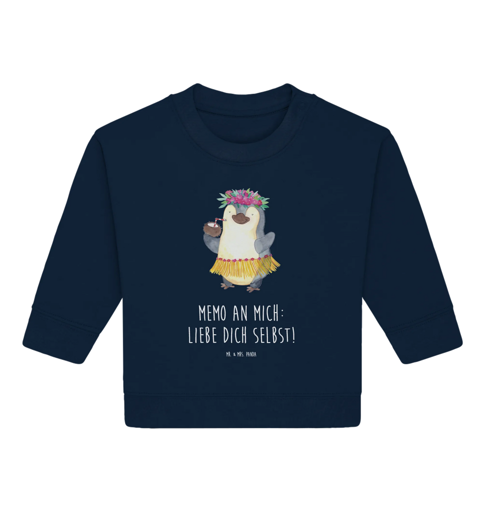 Organic Baby Pullover Pinguin Kokosnuss Baby Bullover, Baby Sweatshirt, Pinguin, Pinguine, Aloha, Hawaii, Urlaub, Kokosnuss