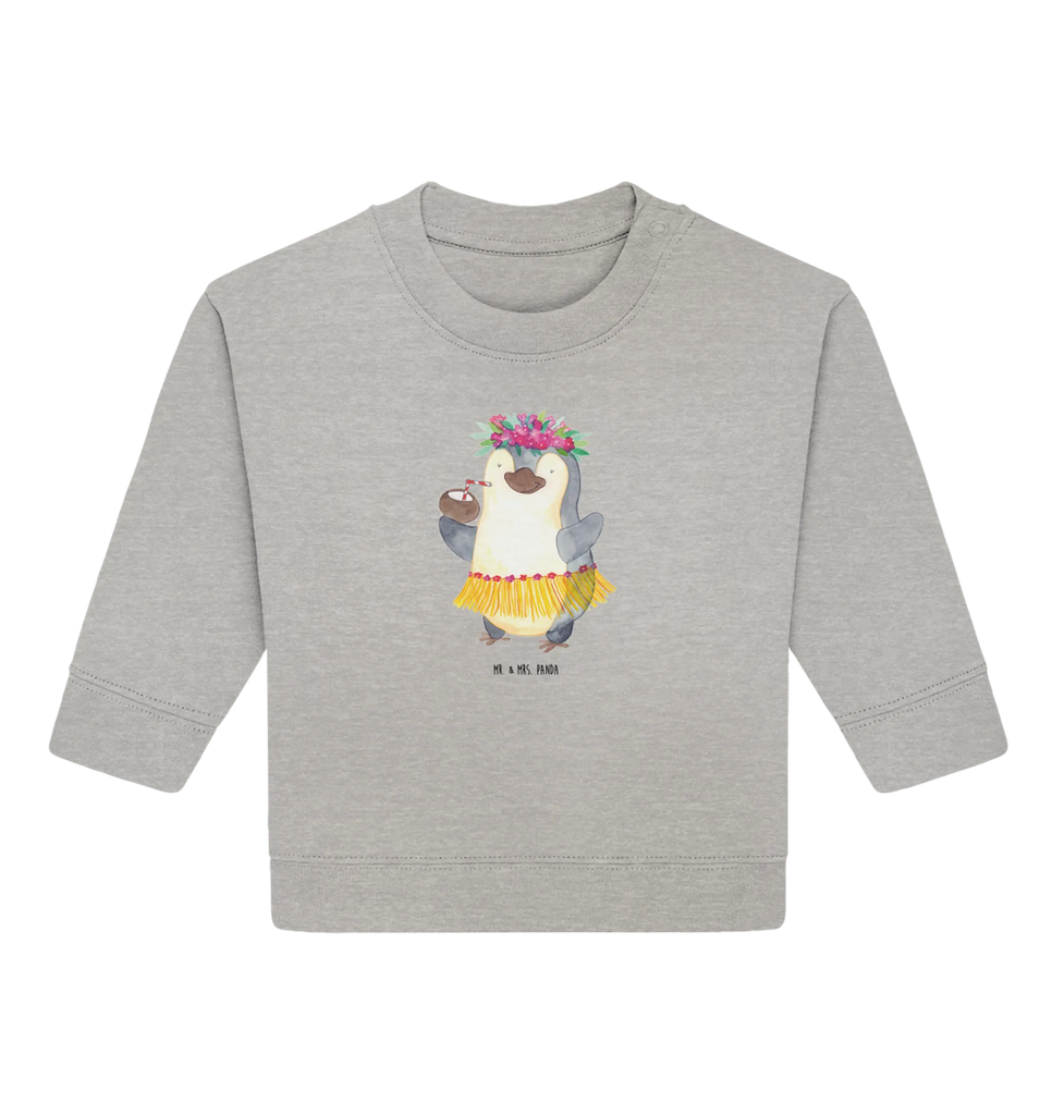 Organic Baby Pullover Pinguin Kokosnuss Baby Bullover, Baby Sweatshirt, Pinguin, Pinguine, Aloha, Hawaii, Urlaub, Kokosnuss