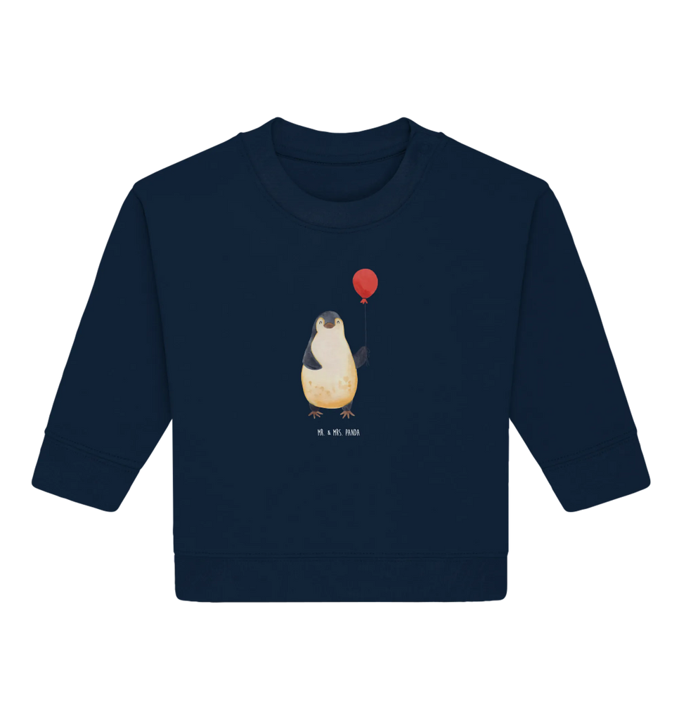 Organic Baby Pullover Penguin balloon Baby Bullover, Baby Sweatshirt, Pinguin, Pinguine, Neustart, Lebenslust, Neues Leben, Tagträume, Geschenkidee, Motivation, Liebe, Beste Freundin, Glück, Geschenk Freundin, Luftballon