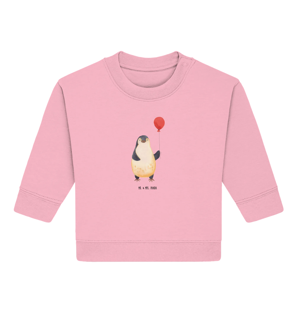 Organic Baby Pullover Penguin balloon Baby Bullover, Baby Sweatshirt, Pinguin, Pinguine, Neustart, Lebenslust, Neues Leben, Tagträume, Geschenkidee, Motivation, Liebe, Beste Freundin, Glück, Geschenk Freundin, Luftballon