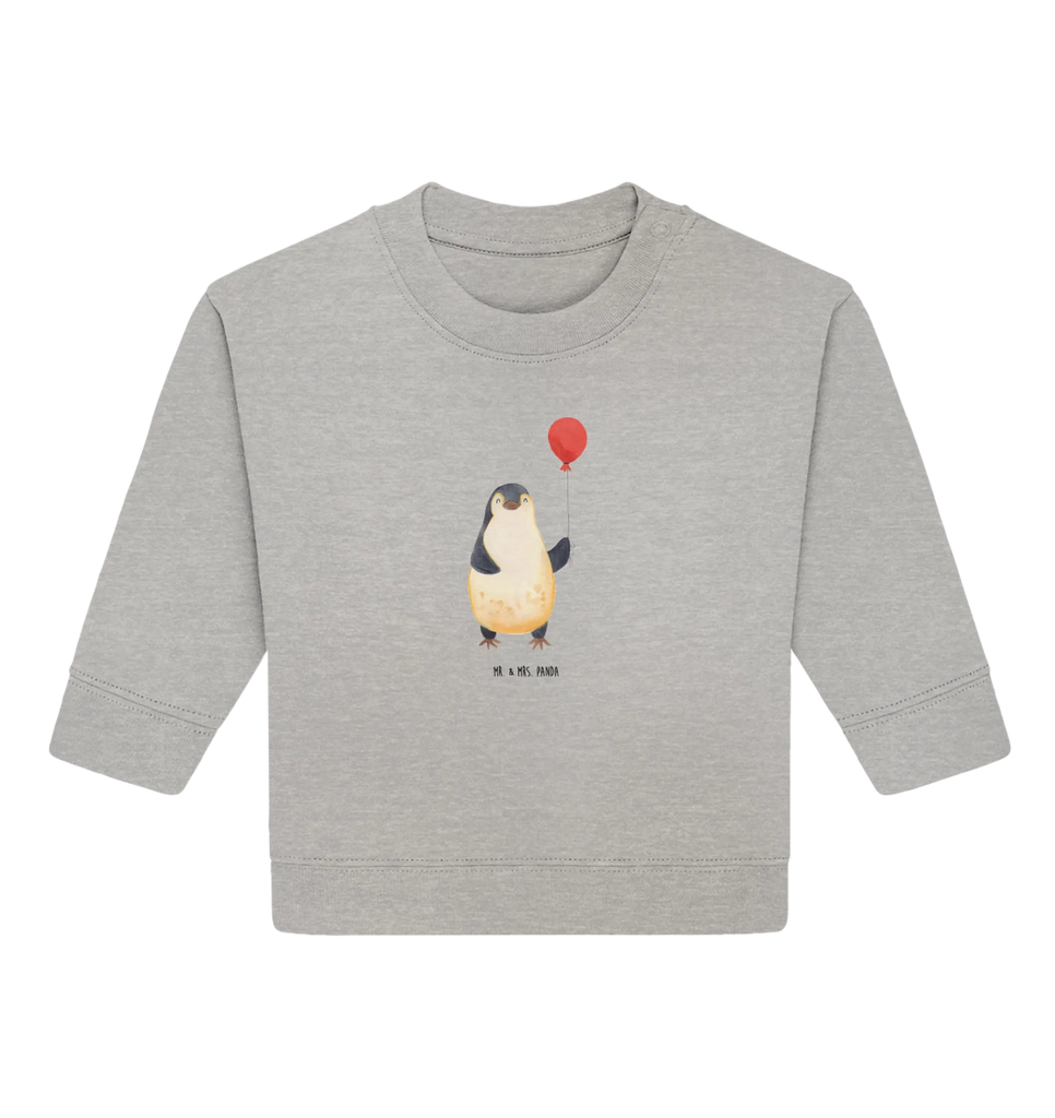 Organic Baby Pullover Penguin balloon Baby Bullover, Baby Sweatshirt, Pinguin, Pinguine, Neustart, Lebenslust, Neues Leben, Tagträume, Geschenkidee, Motivation, Liebe, Beste Freundin, Glück, Geschenk Freundin, Luftballon