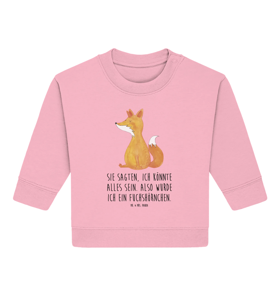 Organiczny sweter dla niemowląt Jednorożec życzenie Baby Sweatshirt, Baby Bullover, Einhorn Deko, Einhörner, Einhorn, Unicorn, Fuchshörnchen, Füchse, Fuchs, Foxycorn, Unicorns, Fuchshorn