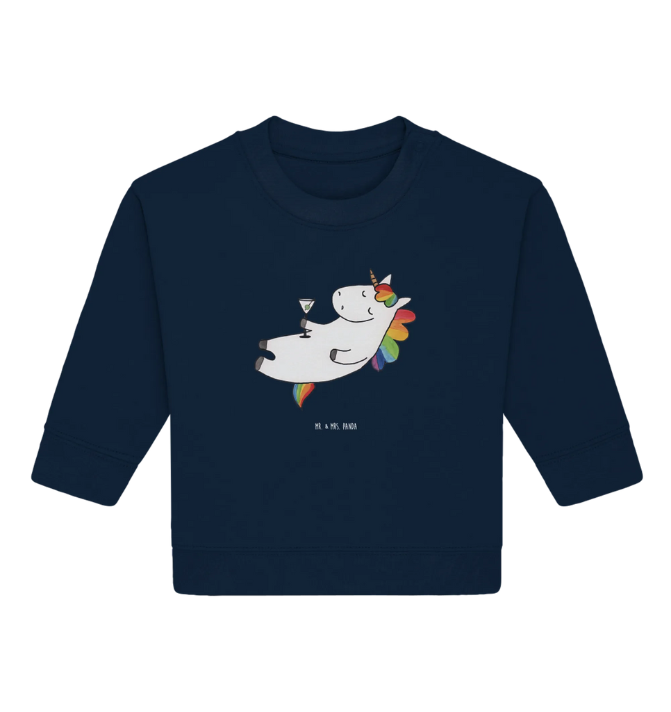 Organiczny sweter dla niemowląt jednorożec koktajl Baby Sweatshirt, Baby Bullover, Einhorn Deko, Einhörner, Einhorn, Unicorn, Sekt, Party, Spruch, Rum, Cuba Libre, Lustig, Caipirinha, Spaß, Feiern, Freundin, Geburtstag, Witzig, Glitzer