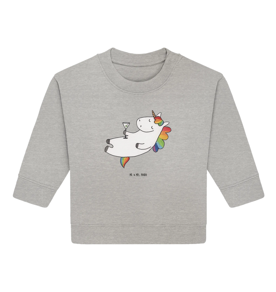 Organiczny sweter dla niemowląt jednorożec koktajl Baby Sweatshirt, Baby Bullover, Einhorn Deko, Einhörner, Einhorn, Unicorn, Sekt, Party, Spruch, Rum, Cuba Libre, Lustig, Caipirinha, Spaß, Feiern, Freundin, Geburtstag, Witzig, Glitzer