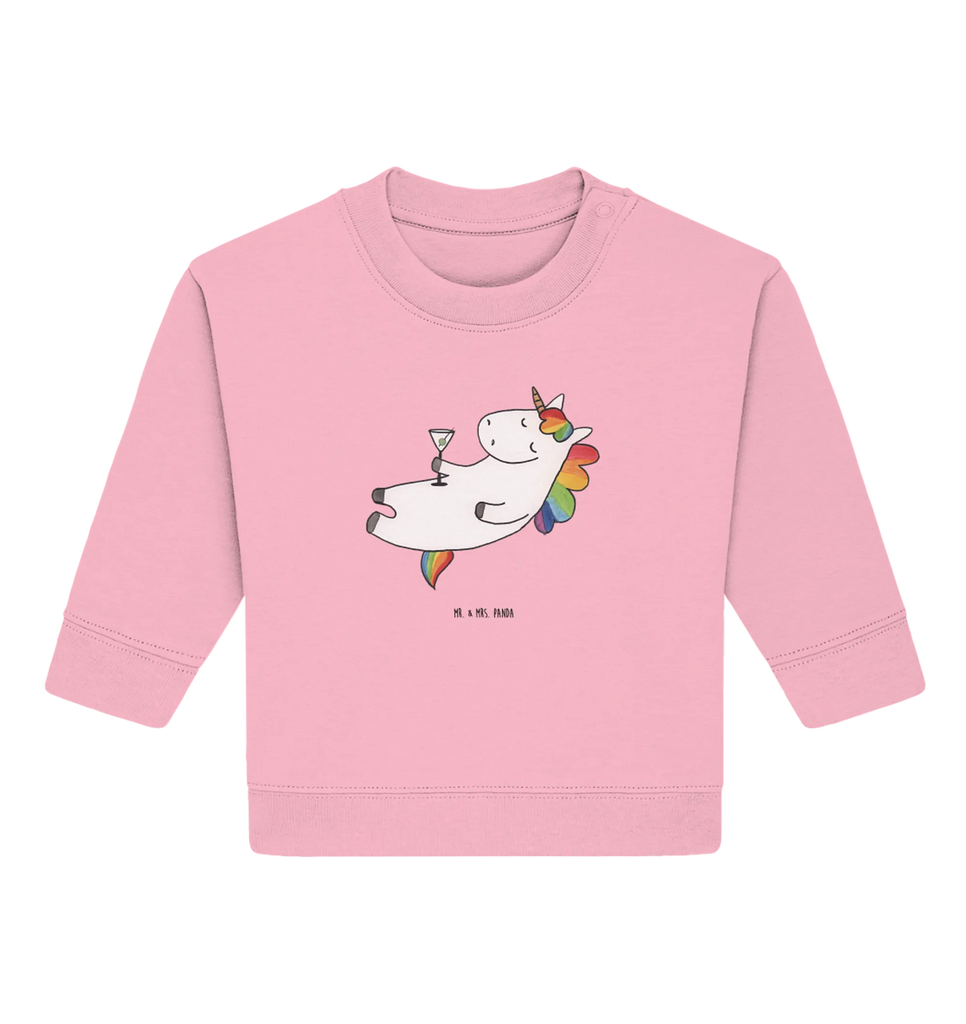 Organiczny sweter dla niemowląt jednorożec koktajl Baby Sweatshirt, Baby Bullover, Einhorn Deko, Einhörner, Einhorn, Unicorn, Sekt, Party, Spruch, Rum, Cuba Libre, Lustig, Caipirinha, Spaß, Feiern, Freundin, Geburtstag, Witzig, Glitzer