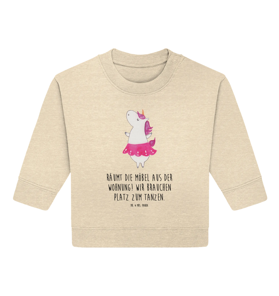 Organic Baby Pullover unicorn ballerina Baby Bullover, Baby Sweatshirt, Einhorn Deko, Einhörner, Einhorn, Unicorn, Tänzerin, Spaß, Ballerina, Wohnung, Geburtstag, Feiern, Tanzen, Party, Lebenslust, Lebensfreude