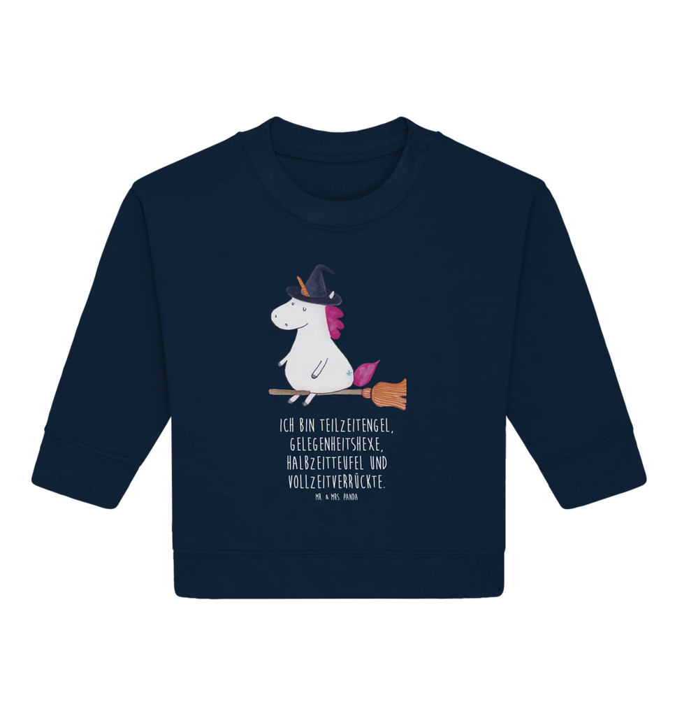 Organic Baby Pullover Einhorn Hexe Baby Bullover, Baby Sweatshirt, Einhorn Deko, Einhörner, Einhorn, Unicorn, Verrückte, Leben, Zicke, Hexe, Ehefrau, Frau, Freundin, Engel, Teufel