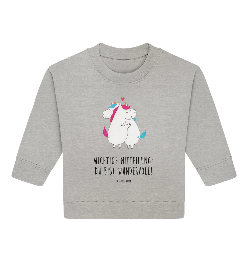 Organic Baby Pullover unicorn communication Baby Bullover, Baby Sweatshirt, Einhorn Deko, Einhörner, Einhorn, Unicorn, Valentinstag, Valentine, Liebe, Ehe, Lustig, Witzig, Partner, Geschenk, Spruch
