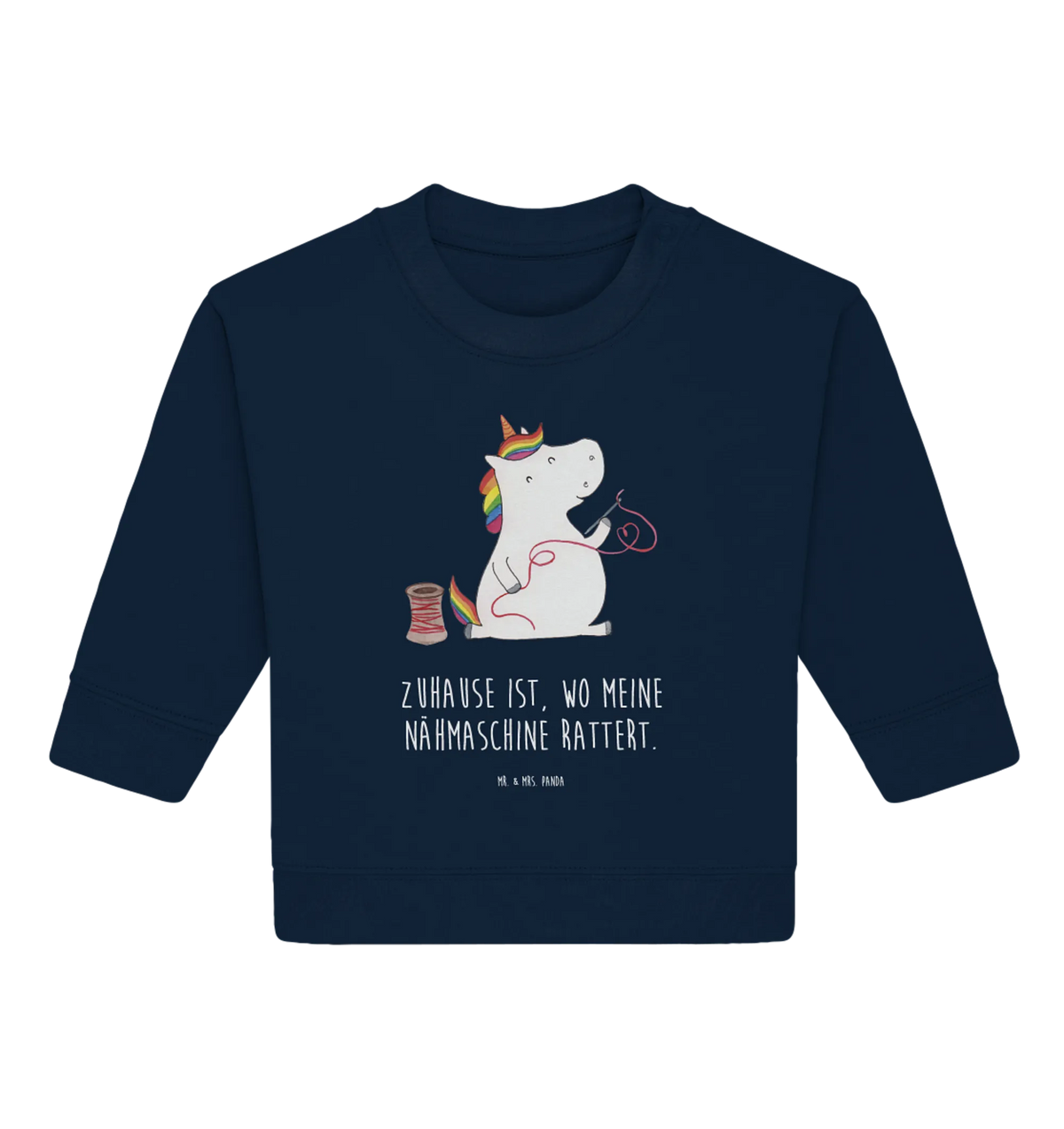Organic Baby Pullover unicorn seamstress girlfriend, sewing room, knitting, sew, seamstress gift, tinkering, crochet, seamstress present