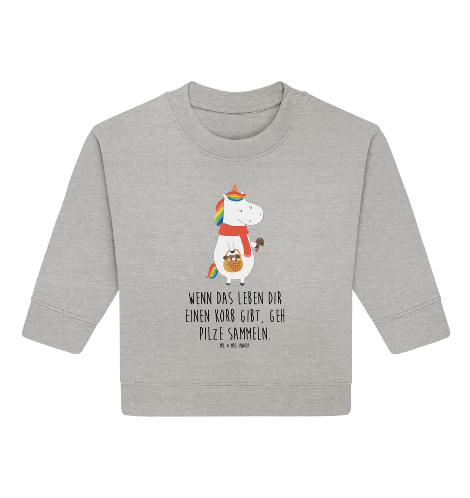 Organiczny sweter dla niemowląt Jednorożec grzyb Baby Sweatshirt, Baby Bullover, Einhorn Deko, Einhörner, Einhorn, Unicorn, Pilze, Pilzsammler, Spruch, Motivation, Liebeskummer