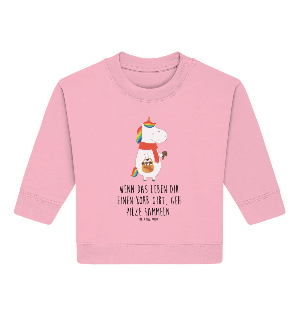 Organiczny sweter dla niemowląt Jednorożec grzyb Baby Sweatshirt, Baby Bullover, Einhorn Deko, Einhörner, Einhorn, Unicorn, Pilze, Pilzsammler, Spruch, Motivation, Liebeskummer