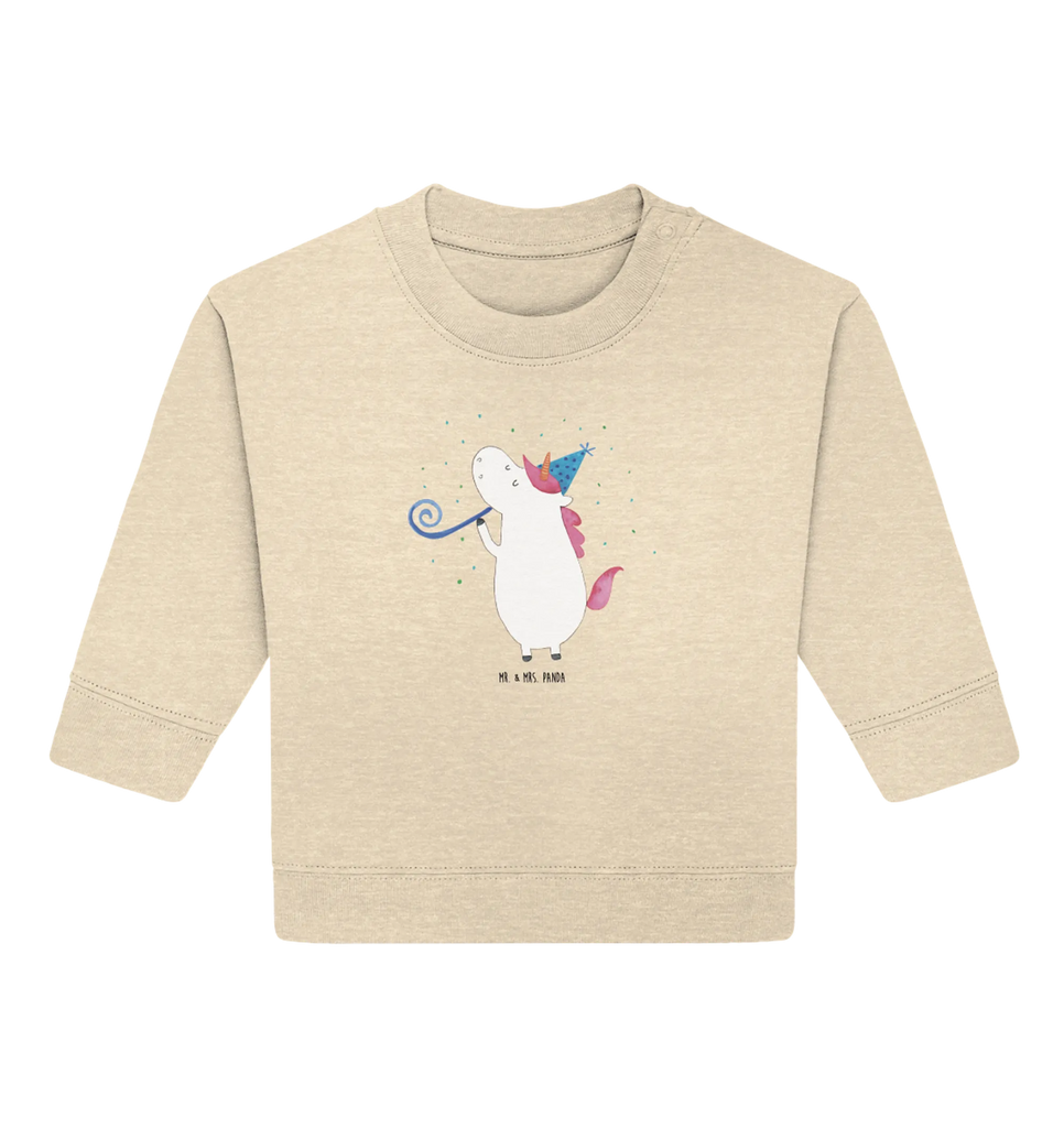 Organic Baby Pullover unicorn party Baby Sweatshirt, Baby Bullover, Einhorn Deko, Einhörner, Einhorn, Unicorn, Geburtstag, Club, Fest, Alkohol, Konfetti, Glitzer, Disco, Party, Feier