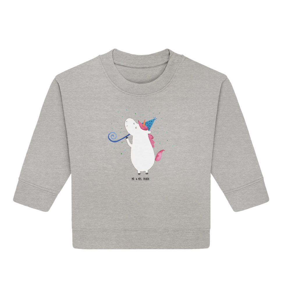 Organic Baby Pullover unicorn party Baby Sweatshirt, Baby Bullover, Einhorn Deko, Einhörner, Einhorn, Unicorn, Geburtstag, Club, Fest, Alkohol, Konfetti, Glitzer, Disco, Party, Feier