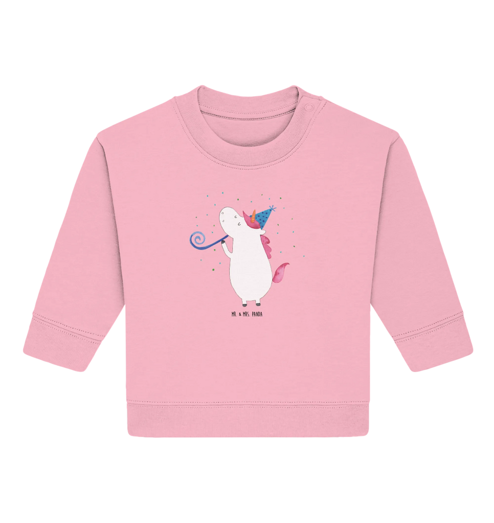 Organic Baby Pullover unicorn party Baby Sweatshirt, Baby Bullover, Einhorn Deko, Einhörner, Einhorn, Unicorn, Geburtstag, Club, Fest, Alkohol, Konfetti, Glitzer, Disco, Party, Feier