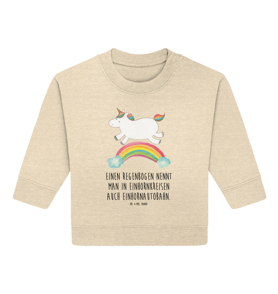 Organiczny sweter dla niemowląt jednorożec tęcza Baby Sweatshirt, Baby Bullover, Einhorn Deko, Einhörner, Einhorn, Unicorn, Regenbogen, Glitzer, Einhornpower, Erwachsenwerden, Einhornautobahn